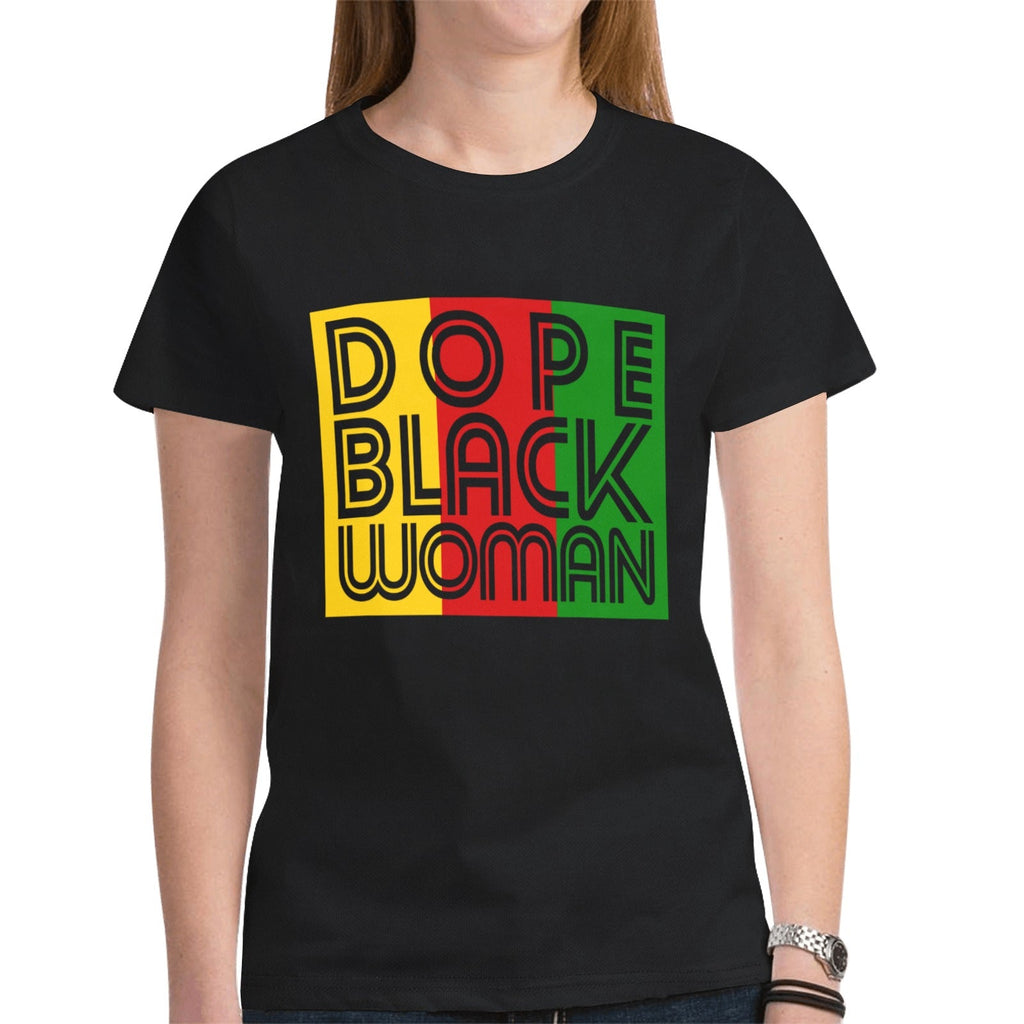 Copy of Dope_black_woman New All Over Print T-shirt for Women (Model T45)